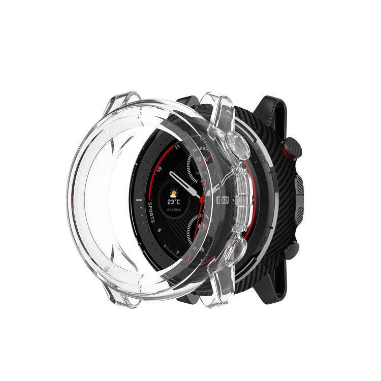 For Amazfit 3 Transparent TPU Silicone Watch Case(Transparent White)