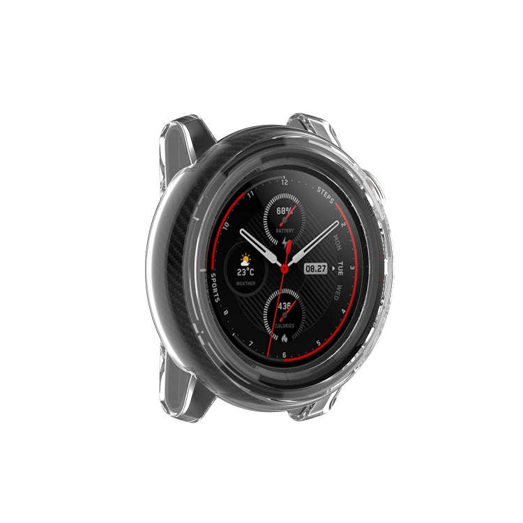 For Amazfit 3 Transparent TPU Silicone Watch Case(Transparent White)