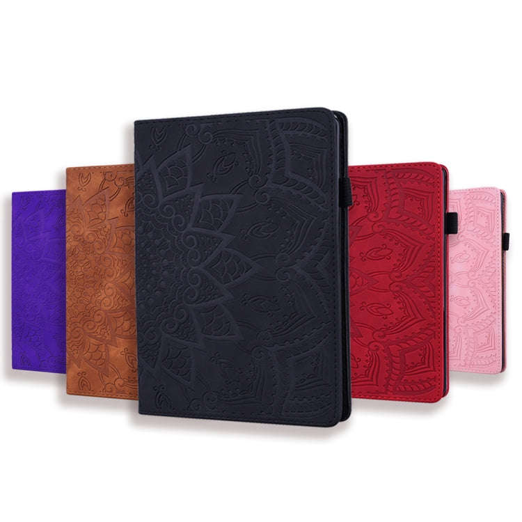 For Huawei MatePad 10.4 Calf Pattern Double Folding Design Embossed Leather Case with Holder & Ca...