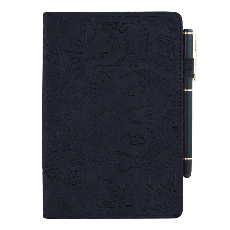 For Huawei MatePad 10.4 Calf Pattern Double Folding Design Embossed Leather Case with Holder & Ca...