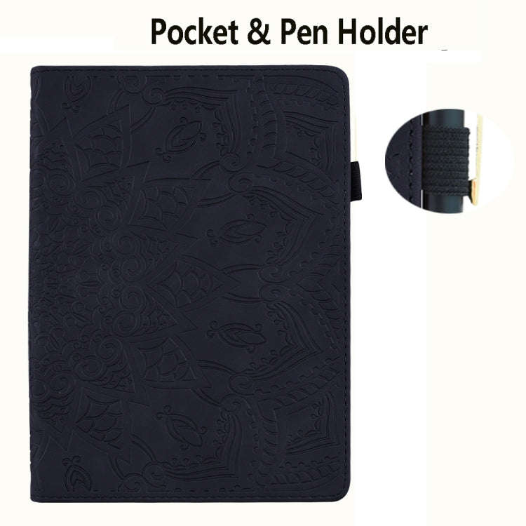 For Huawei MatePad 10.4 Calf Pattern Double Folding Design Embossed Leather Case with Holder & Ca...