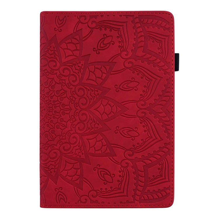 For Huawei MatePad 10.4 Calf Pattern Double Folding Design Embossed Leather Case with Holder & Ca...