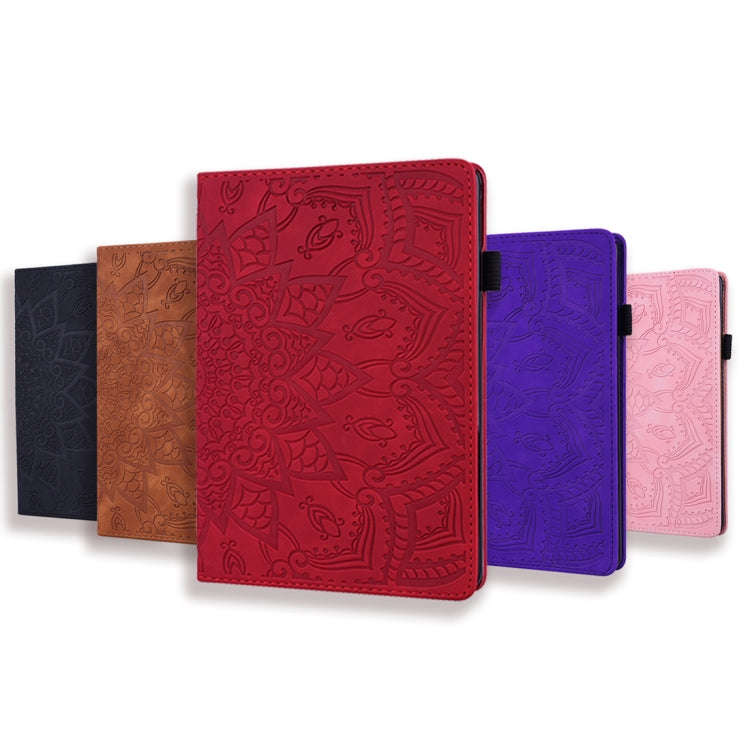 For Huawei MatePad 10.4 Calf Pattern Double Folding Design Embossed Leather Case with Holder & Ca...