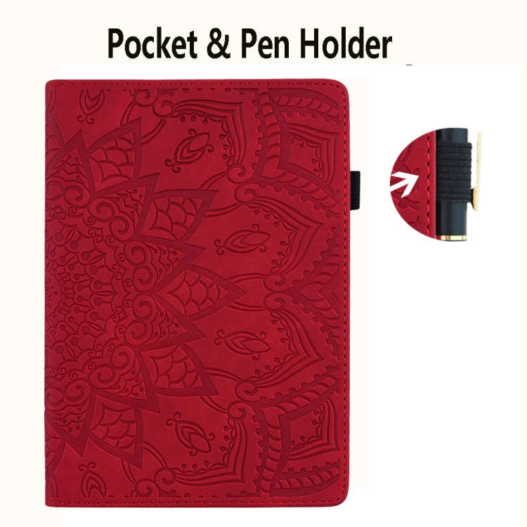For Huawei MatePad 10.4 Calf Pattern Double Folding Design Embossed Leather Case with Holder & Ca...