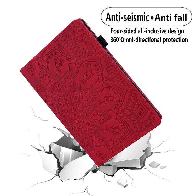 For Huawei MatePad 10.4 Calf Pattern Double Folding Design Embossed Leather Case with Holder & Ca...