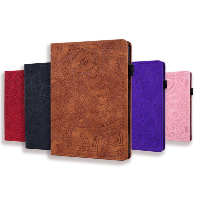 For Huawei MatePad 10.4 Calf Pattern Double Folding Design Embossed Leather Case with Holder & Ca...