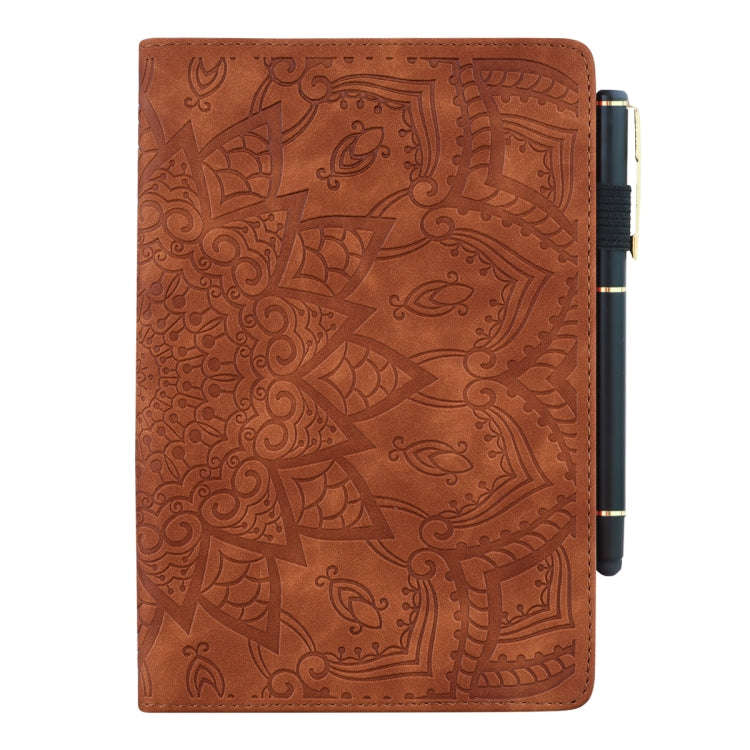 For Huawei MatePad 10.4 Calf Pattern Double Folding Design Embossed Leather Case with Holder & Ca...