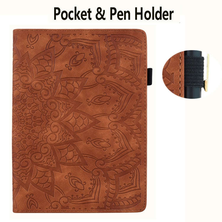 For Huawei MatePad 10.4 Calf Pattern Double Folding Design Embossed Leather Case with Holder & Ca...
