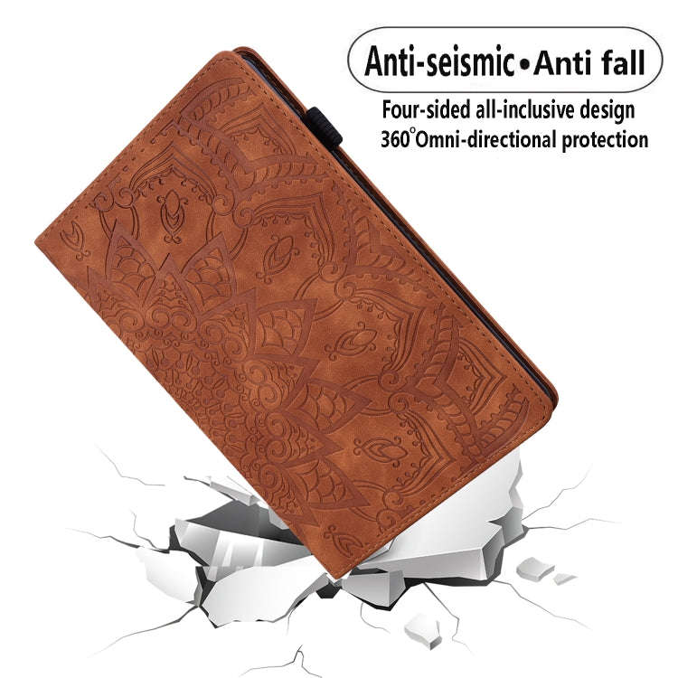 For Huawei MatePad 10.4 Calf Pattern Double Folding Design Embossed Leather Case with Holder & Ca...