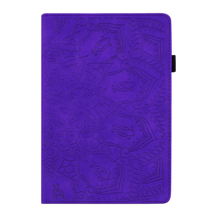 For Huawei MatePad 10.4 Calf Pattern Double Folding Design Embossed Leather Case with Holder & Ca...