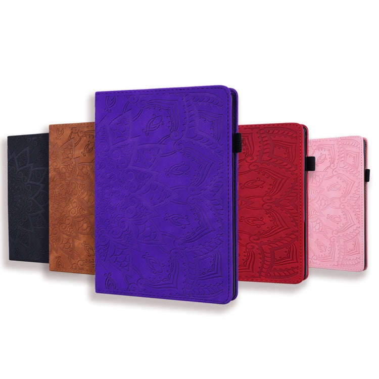 For Huawei MatePad 10.4 Calf Pattern Double Folding Design Embossed Leather Case with Holder & Ca...