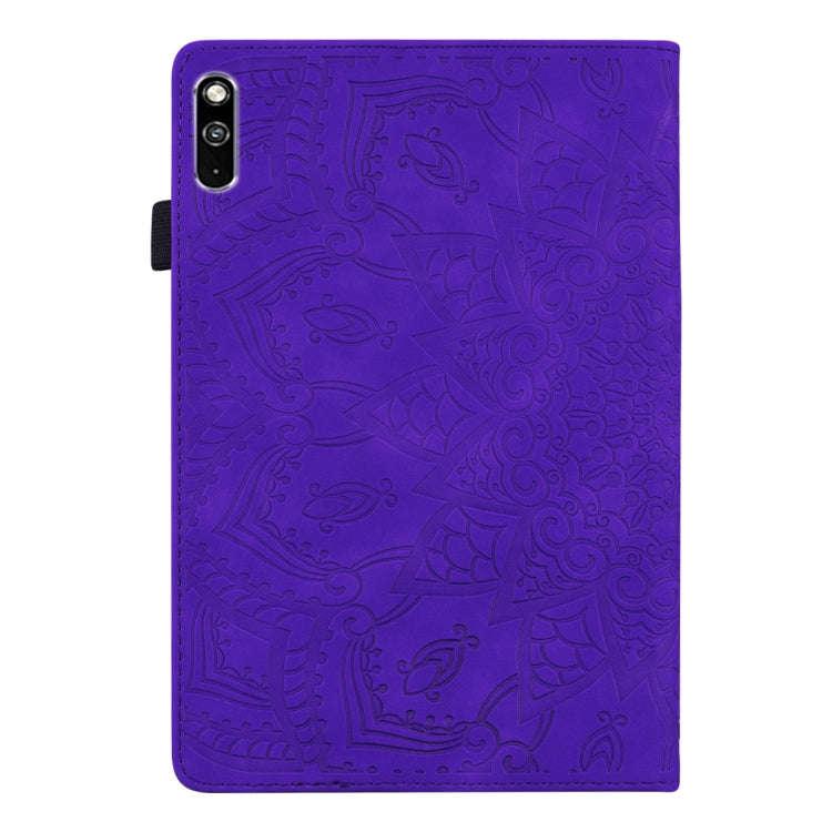 For Huawei MatePad 10.4 Calf Pattern Double Folding Design Embossed Leather Case with Holder & Ca...