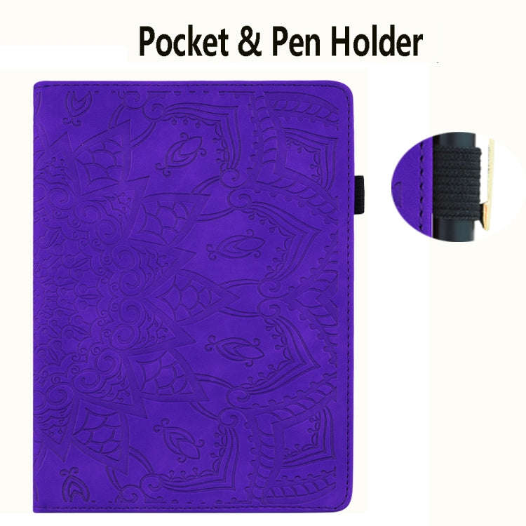 For Huawei MatePad 10.4 Calf Pattern Double Folding Design Embossed Leather Case with Holder & Ca...