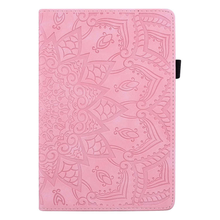 For Huawei MatePad 10.4 Calf Pattern Double Folding Design Embossed Leather Case with Holder & Ca...