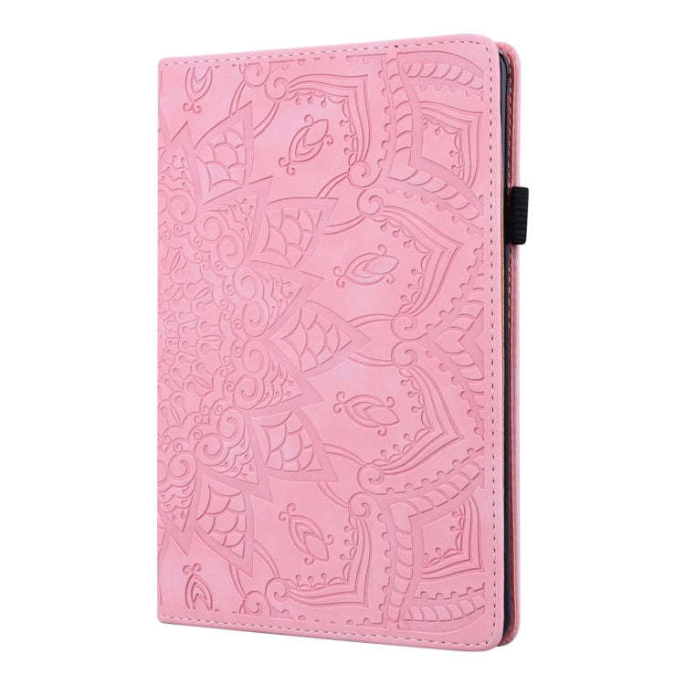 For Huawei MatePad 10.4 Calf Pattern Double Folding Design Embossed Leather Case with Holder & Ca...