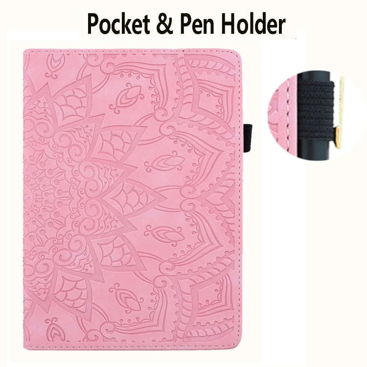 For Huawei MatePad 10.4 Calf Pattern Double Folding Design Embossed Leather Case with Holder & Ca...