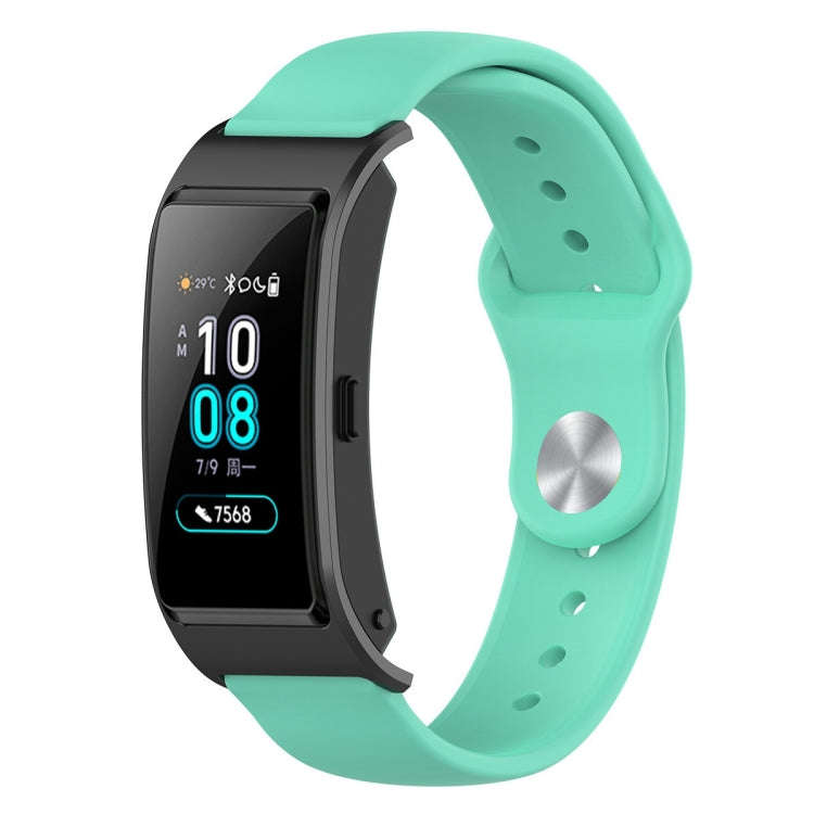 18mm Universal Reverse Buckle Wave Silicone Watch Band, Size:L(Lake Blue)