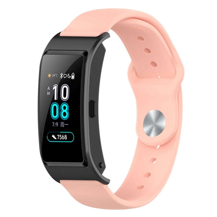 18mm Universal Reverse Buckle Wave Silicone Watch Band, Size:S(Light Pink)