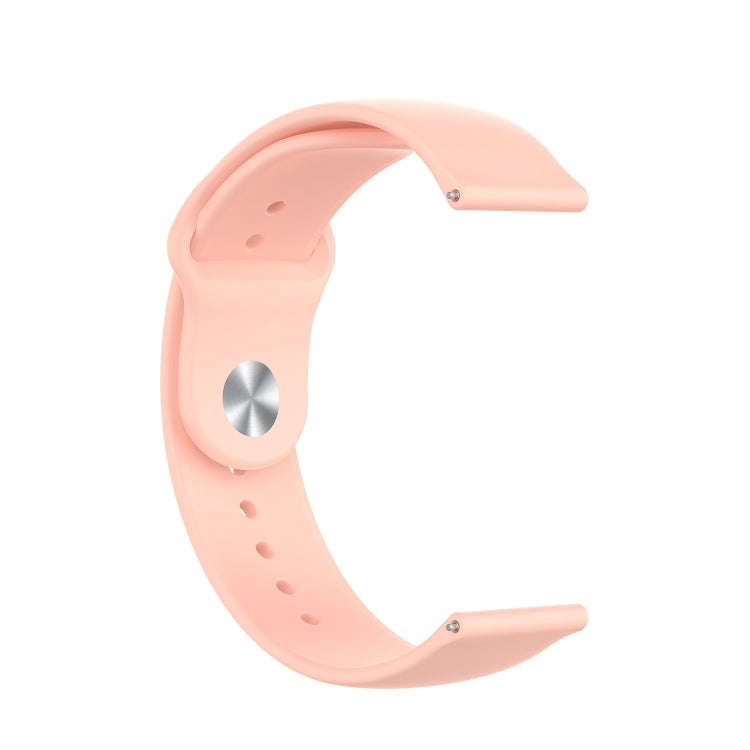 18mm Universal Reverse Buckle Wave Silicone Watch Band, Size:S(Light Pink)