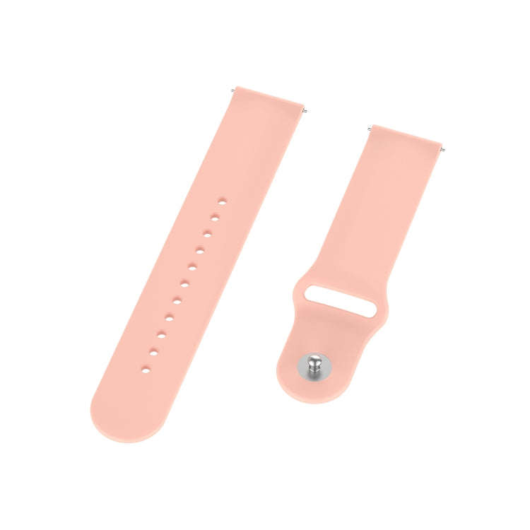 18mm Universal Reverse Buckle Wave Silicone Watch Band, Size:S(Light Pink)