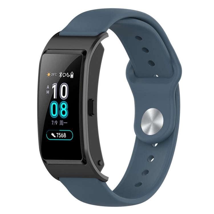 18mm Universal Reverse Buckle Wave Silicone Watch Band, Size:S(Blue)