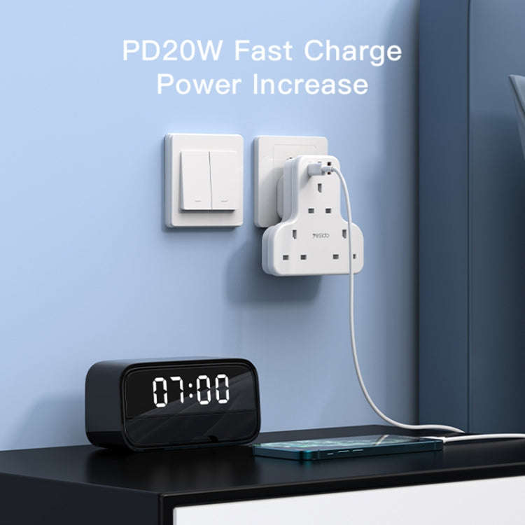 Yesido MC-15 PD+QC 3.0 3250W Home High Power Fast Charging Socket, Plug Type:UK Plug(White)