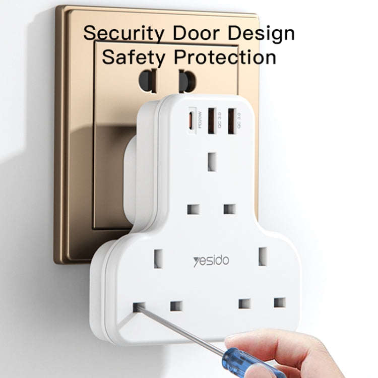 Yesido MC-15 PD+QC 3.0 3250W Home High Power Fast Charging Socket, Plug Type:UK Plug(White)