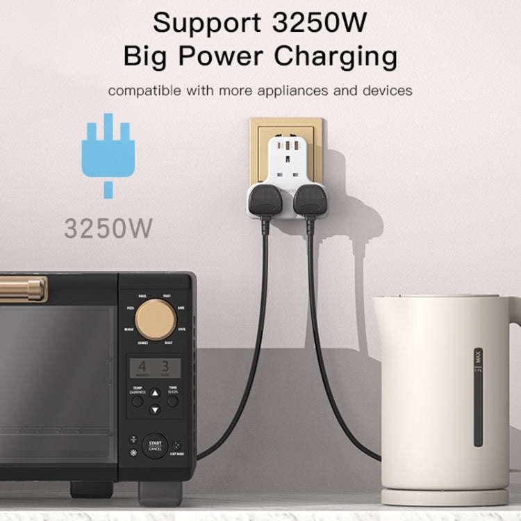 Yesido MC-15 PD+QC 3.0 3250W Home High Power Fast Charging Socket, Plug Type:UK Plug(White)