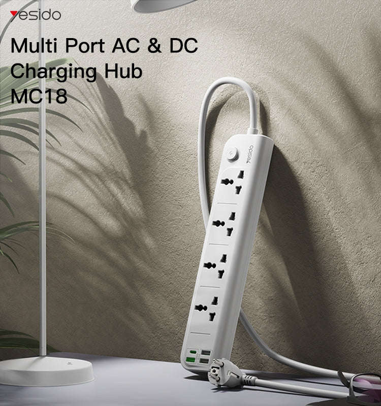 Yesido MC-18 PD 20W + QC 3.0 3250W High Power Fast Charging Socket(EU Plug)