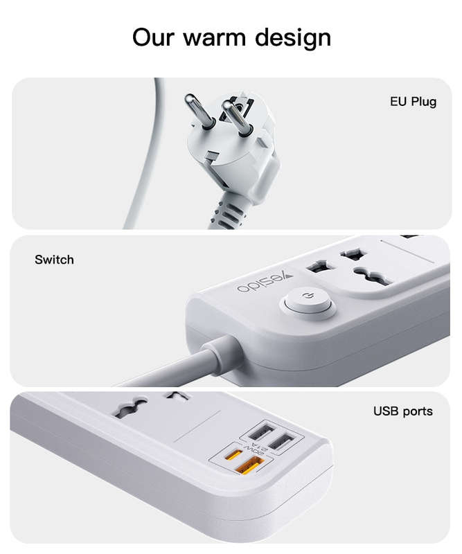 Yesido MC-18 PD 20W + QC 3.0 3250W High Power Fast Charging Socket(EU Plug)