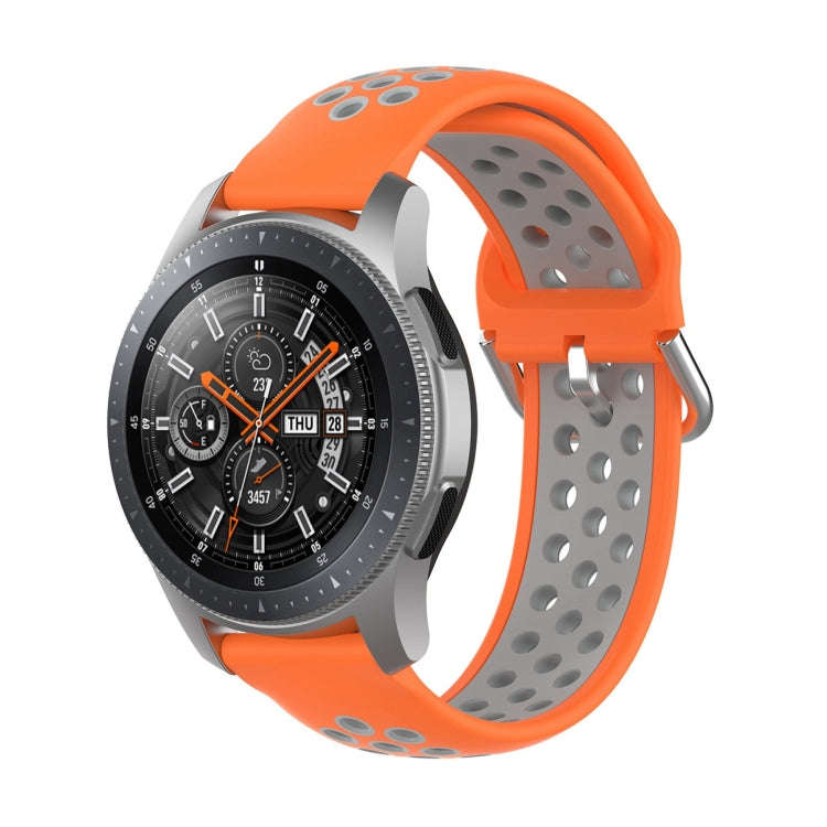 For Huawei Watch GT2 / Honor Magic Watch 2 46mm Universal Sports Two-tone Silicone Watch Band(Ora...