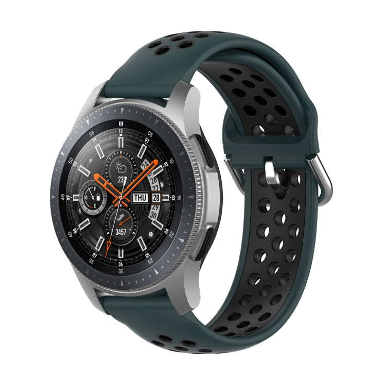 For Huawei Watch GT2 / Honor Magic Watch 2 46mm Universal Sports Two-tone Silicone Watch Band(Oli...