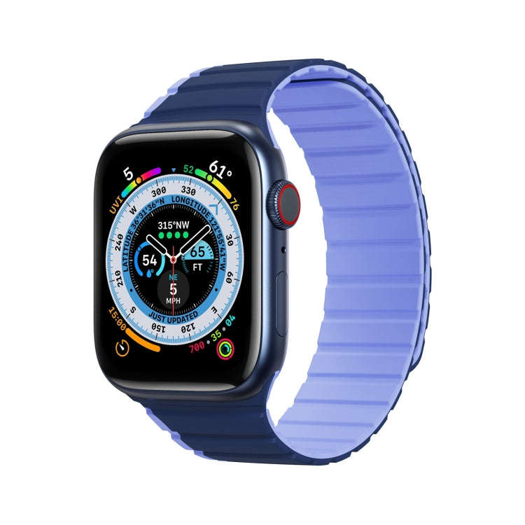 DUX DUCIS Magnetic Silicone Watch Band For Apple Watch 3 38mm(Blue)