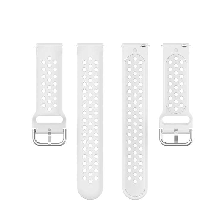 20mm Universal Sport Silicone Watch Band(White)