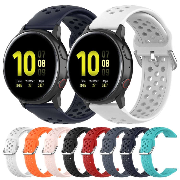 20mm Universal Sport Silicone Watch Band(Dark Blue)