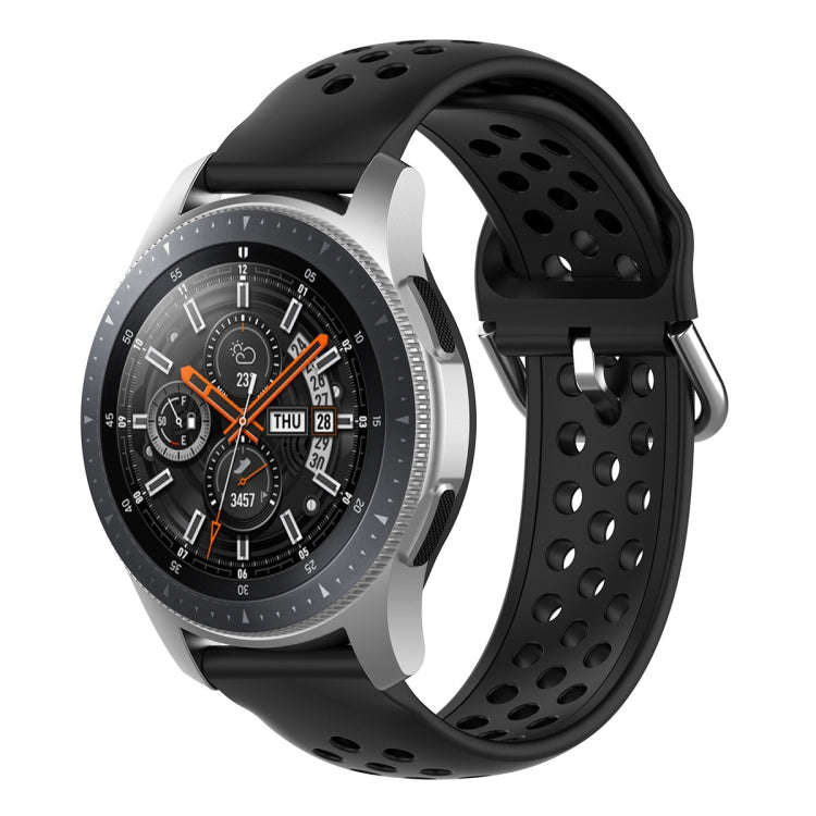 22mm Universal Sport Silicone Watch Band(Black)