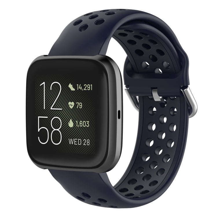 23mm For Fitbit Blaze / Fitbit Versa 2 Universal Sport Silicone Watch Band(Dark Blue)