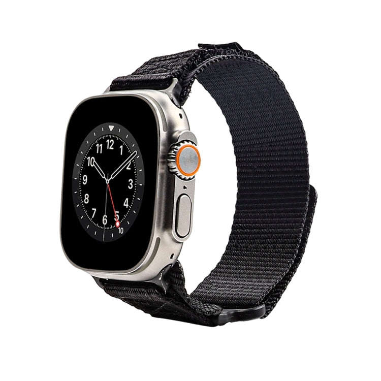 Nylon Two Section Watch Band For Apple Watch 4 44mm(Black)