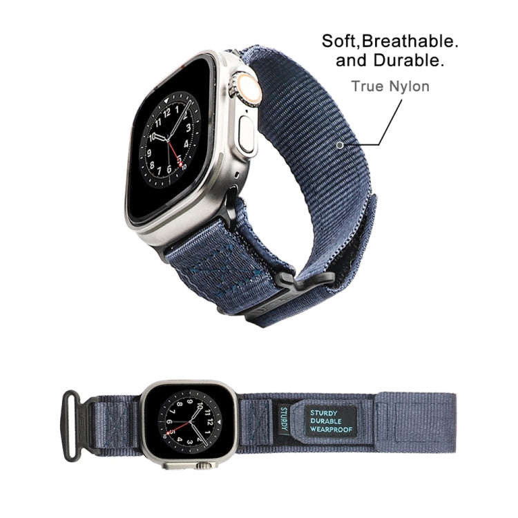 Nylon Two Section Watch Band For Apple Watch 3 38mm(Blue)