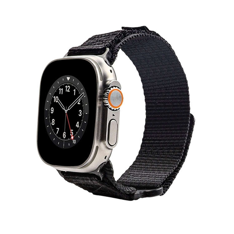 Nylon Two Section Watch Band For Apple Watch Ultra 2 49mm(Black)