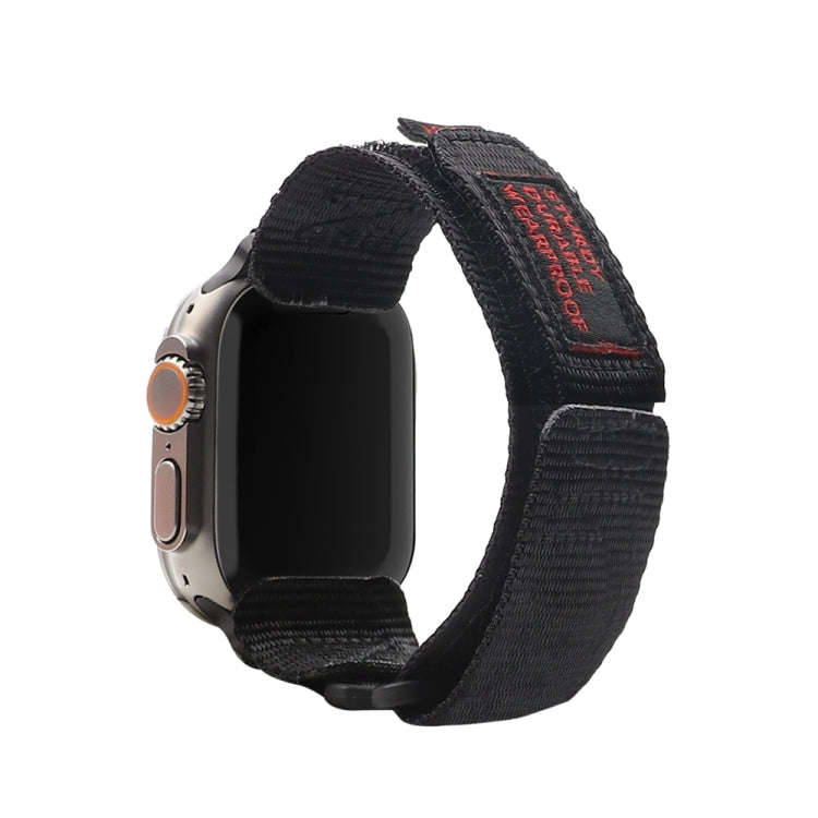 Nylon Two Section Watch Band For Apple Watch Ultra 2 49mm(Black)