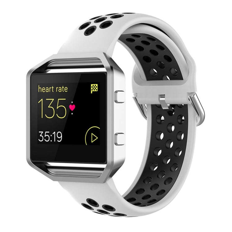 For Fitbit Versa 2 / Versa / Versa Lite / Blaze 23mm Sports Two Colors Silicone Replacement Strap...