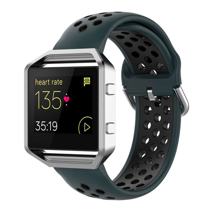 For Fitbit Versa 2 / Versa / Versa Lite / Blaze 23mm Sports Two Colors Silicone Replacement Strap...