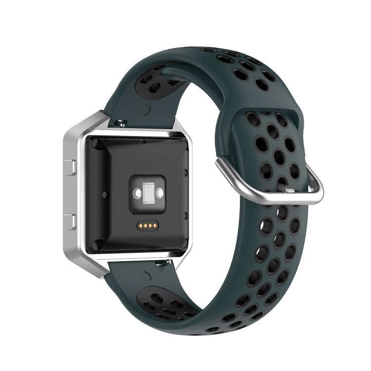 For Fitbit Versa 2 / Versa / Versa Lite / Blaze 23mm Sports Two Colors Silicone Replacement Strap...