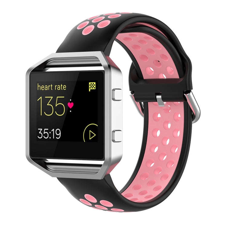 For Fitbit Versa 2 / Versa / Versa Lite / Blaze 23mm Sports Two Colors Silicone Replacement Strap...