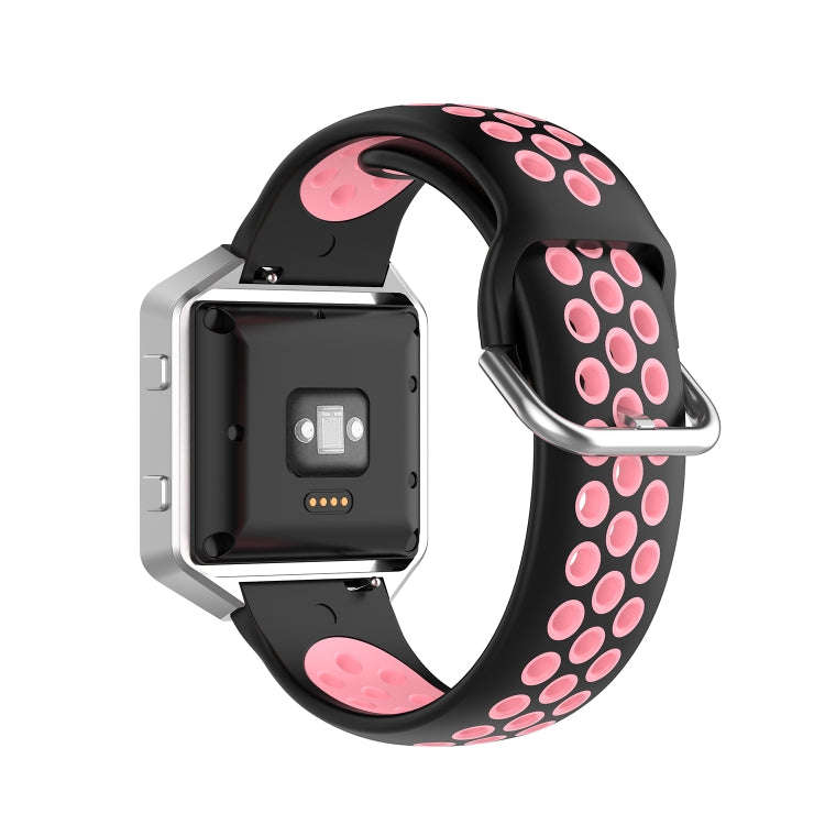 For Fitbit Versa 2 / Versa / Versa Lite / Blaze 23mm Sports Two Colors Silicone Replacement Strap...