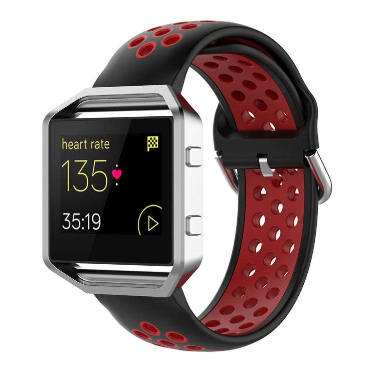 For Fitbit Versa 2 / Versa / Versa Lite / Blaze 23mm Sports Two Colors Silicone Replacement Strap...