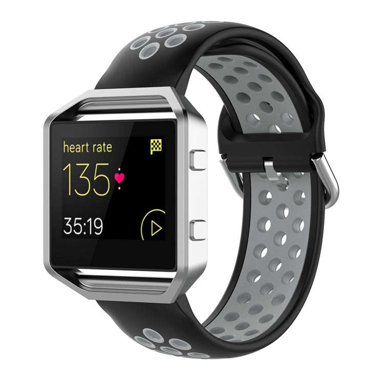 For Fitbit Versa 2 / Versa / Versa Lite / Blaze 23mm Sports Two Colors Silicone Replacement Strap...