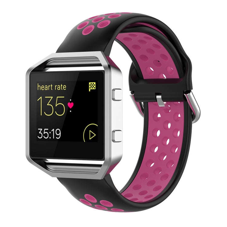 For Fitbit Versa 2 / Versa / Versa Lite / Blaze 23mm Sports Two Colors Silicone Replacement Strap...