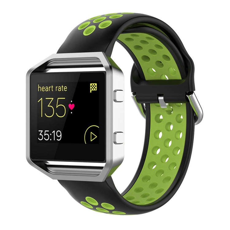 For Fitbit Versa 2 / Versa / Versa Lite / Blaze 23mm Sports Two Colors Silicone Replacement Strap...
